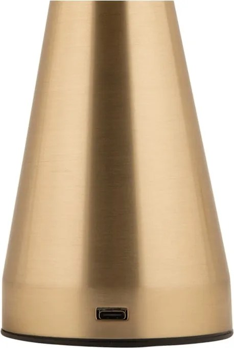 Lampada da tavolo a LED dimmerabile in oro con paralume in metallo (altezza 20,5 cm) Rachel - Leitmotiv