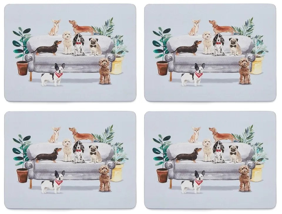 Tovagliette in sughero 4 pezzi 21,5x29 cm Curious Dogs - Cooksmart ®