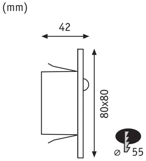 Paulmann 93135 - LED/1,2W Illuminazione scale con sensore EDGE 230V nero