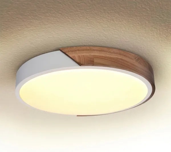 Brilagi - Plafoniera LED PILANA LED/24W/230V rovere/bianco Ø 30 cm