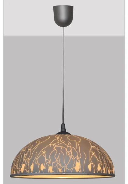 Lampadario su filo CIRCLE 1xE27/15W/230V grigio