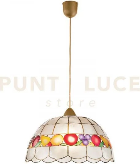 Lampadario a sospensione aragona madreperla decorazione frutta 1 lu...