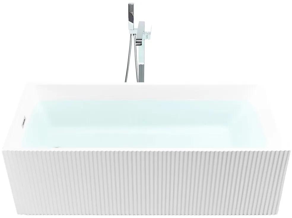 Vasca da bagno freestanding rettangolare bianca 170 x 80 cm GOCTA Beliani