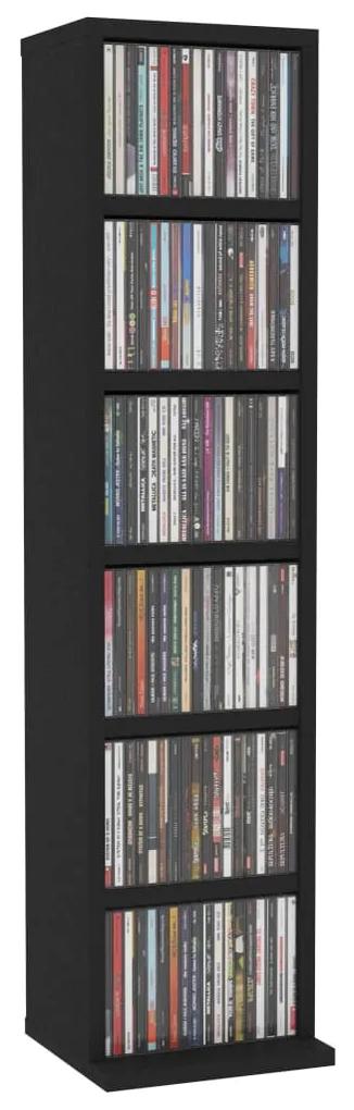 Mobile porta cd nero 21x20x88 cm in legno multistrato