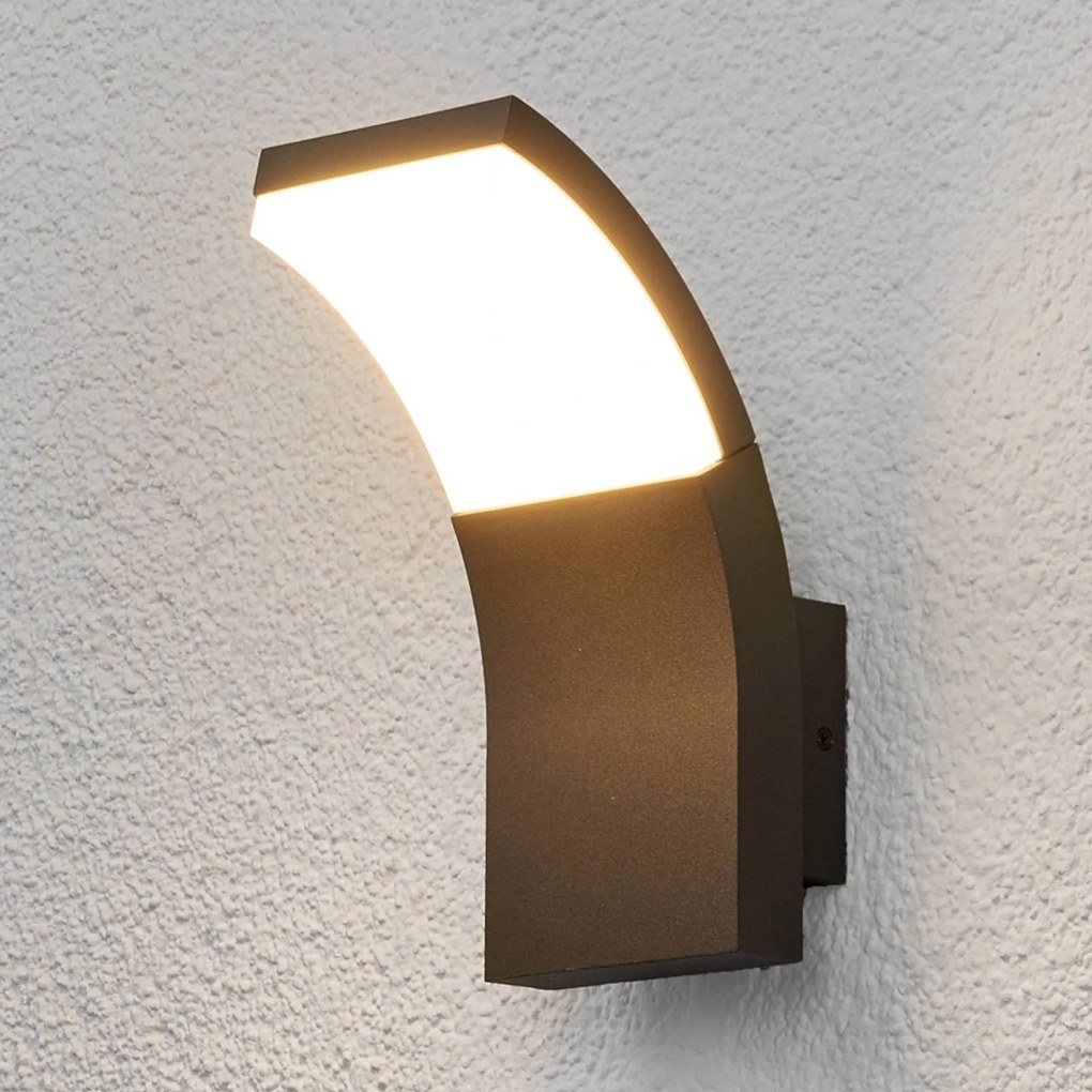 Applique da esterni a LED Timm Lucande, Nero, Alluminio, Moderno, Applique LED da esterni