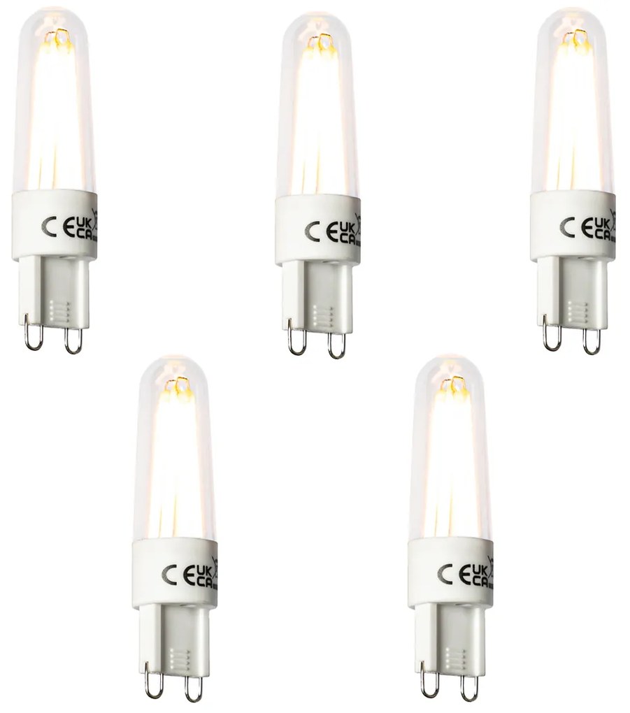 Set di 5 Lampada a filamento LED G9 2,5W 240lm 2300K