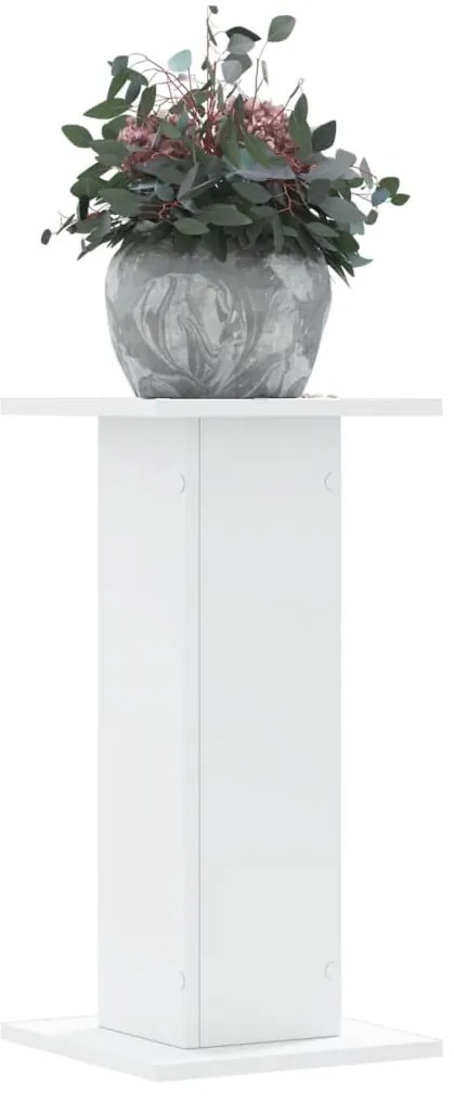 Supporti Per Piante 2 Pz Bianchi 30x30x60 Cm Legno Multistrato /