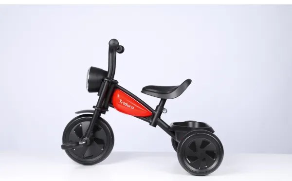QPlay - Triciclo per bambini TRIDURO nero/rosso