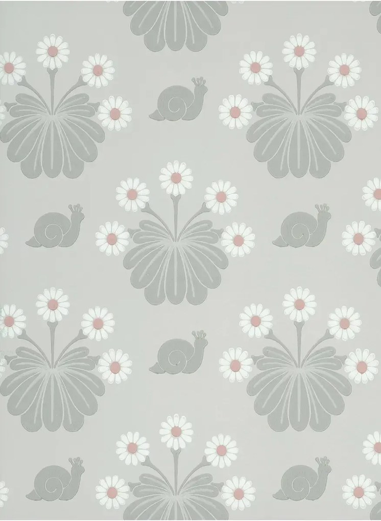 Little Greene Tapete Burges Snail - Silver