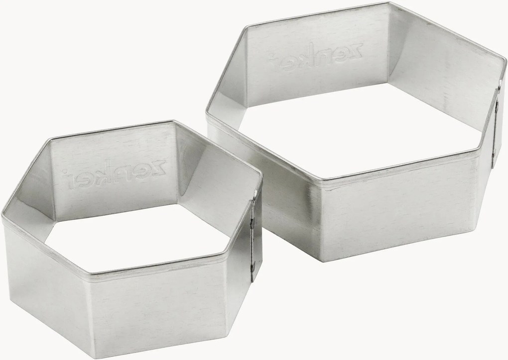 Set di 2 tagliabiscotti esagonali in metallo Soccer Baking