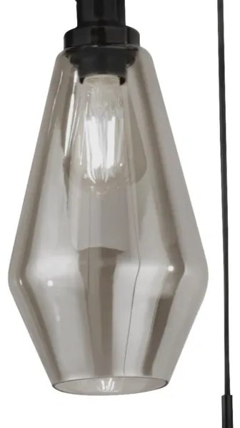 Searchlight  5423-3BK - Lampadario a sospensione con filo MIA 3xE27/60W/230V nero