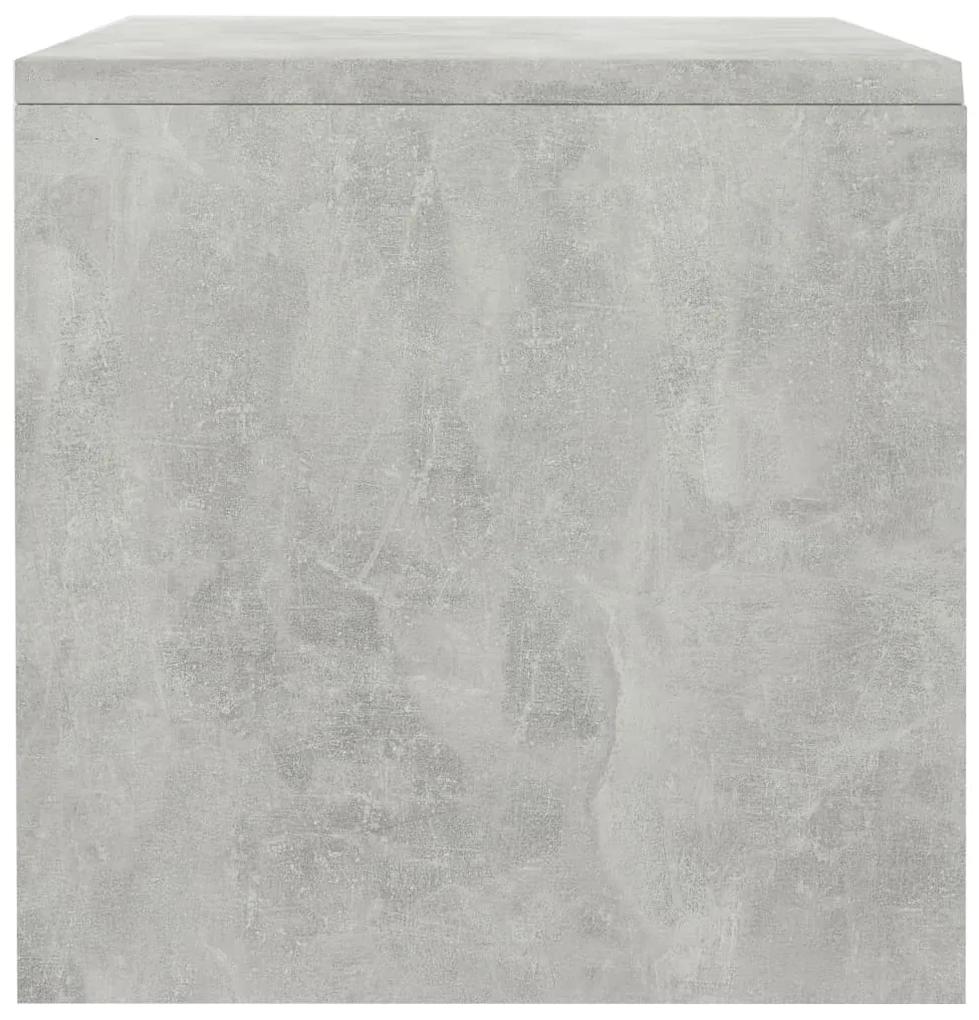 Comodino grigio cemento 40x30x30 cm in truciolato