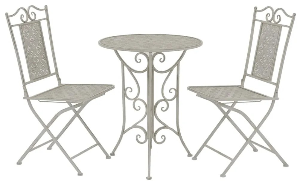 Set Da Bistrò 3 Pz İn Acciaio Grigio /