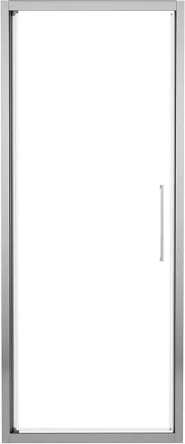 Porta doccia battente L 77-81 cm x H 195 cm per nicchia in vetro trasparente SP. 6 mm, profilo lucido cromo, serie Record