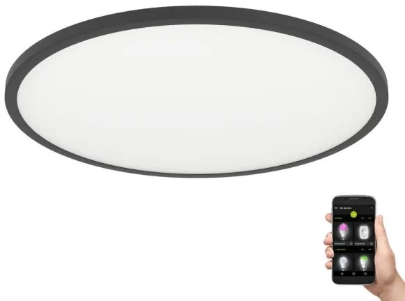 Eglo 900761-Plafoniera LED dimmerabile SARSINA-Z 33,5W/230V diametro 45 cm nero