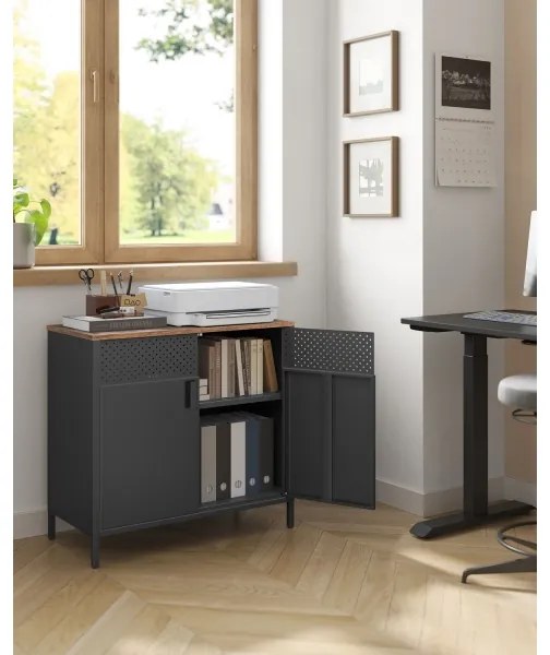 Armadietto FIRA nero/marrone