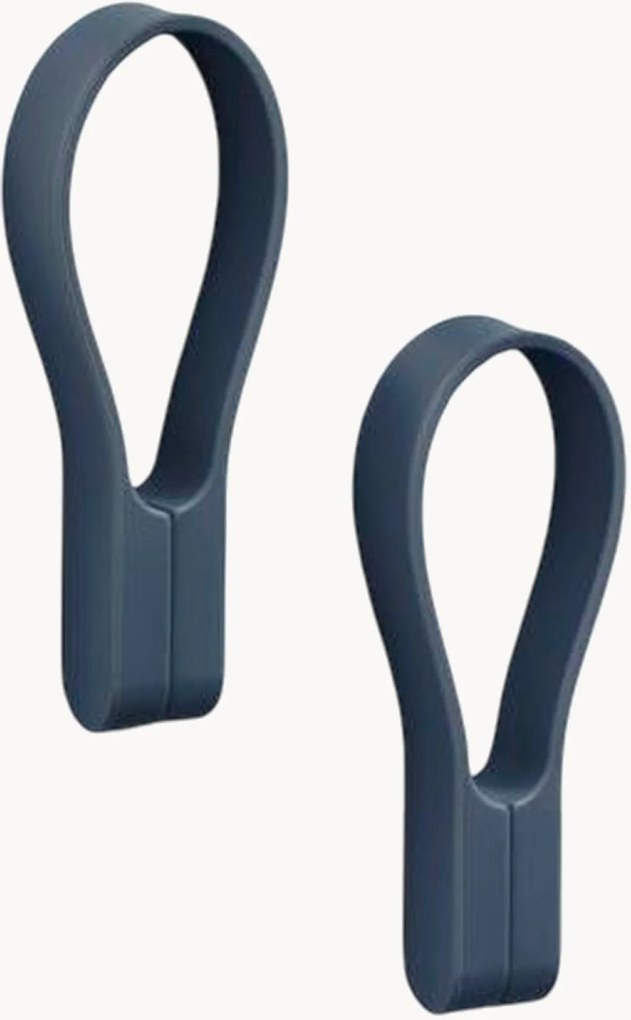 Set di 2 portasciugamani magnetici in silicone Loop