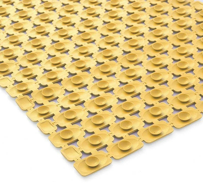 Tappetino antiscivolo doccia giallo 40x73 cm in plastica Spring