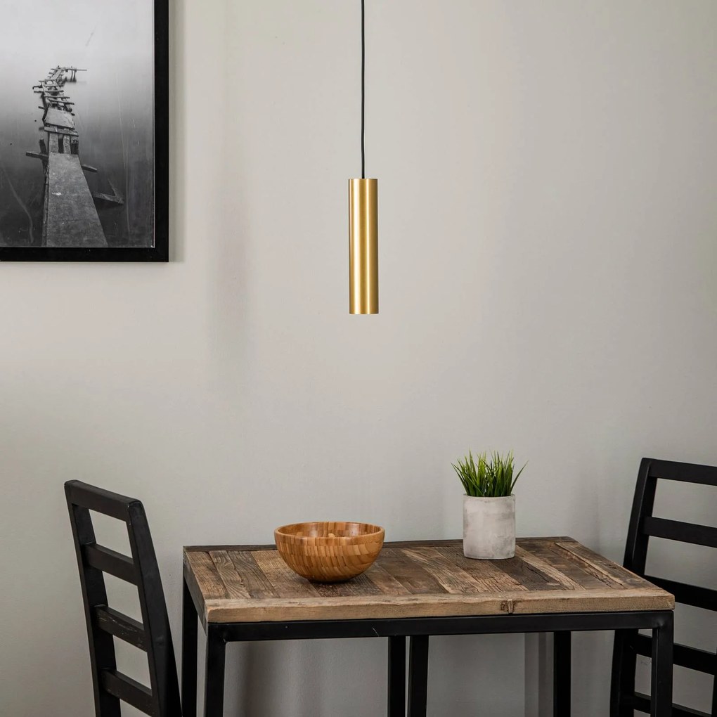 Nowodvorski Lighting Lampada a sospensione Eye, a 1 luce, ottone, altezza paralume 25 cm