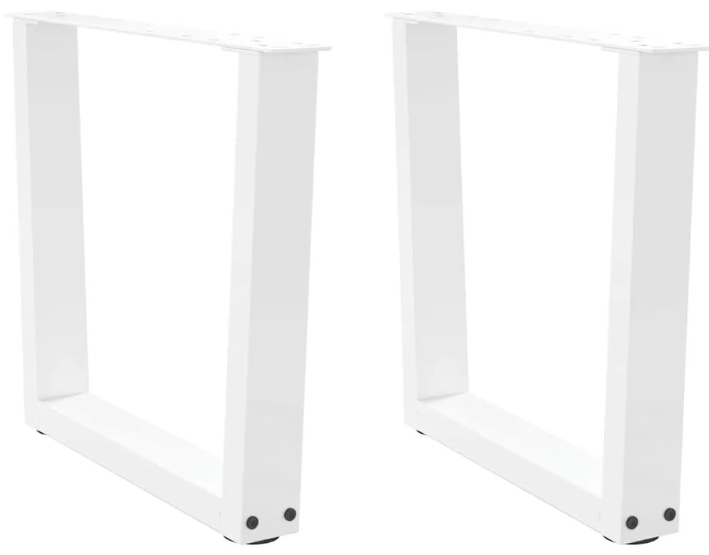Gambe Per Tavolo Pranzo A V 2 Pz Bianco 50x(42-43,3)cm Acciaio /