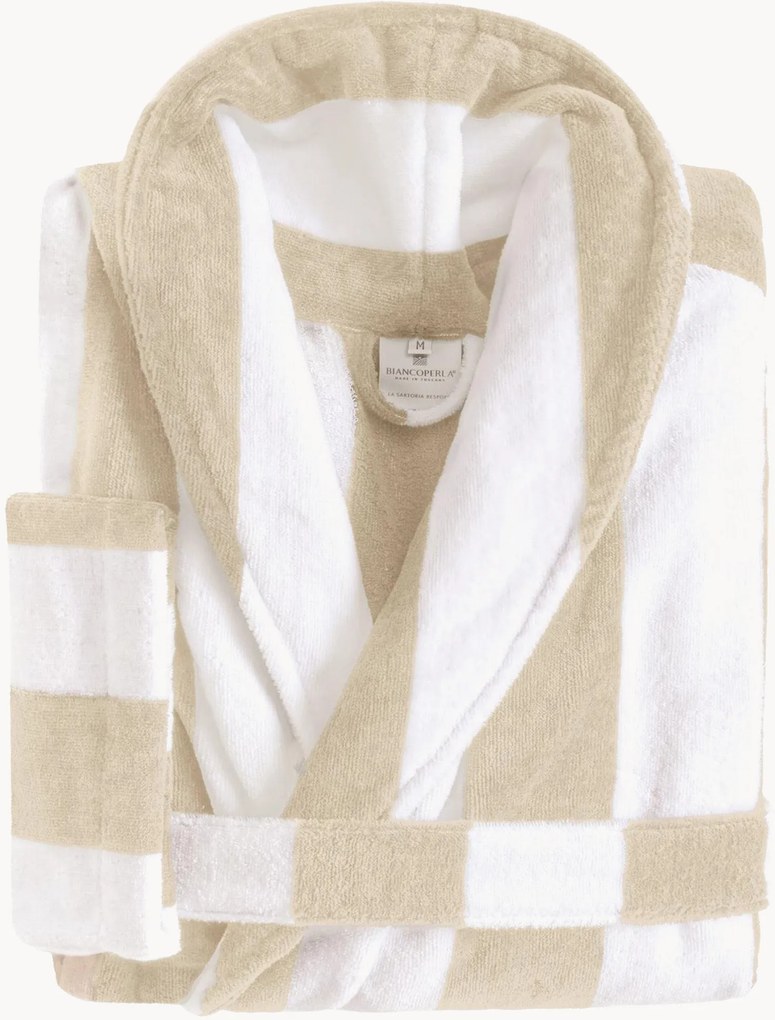 Accappatoio unisex in cotone velour con collo a scialle Forte