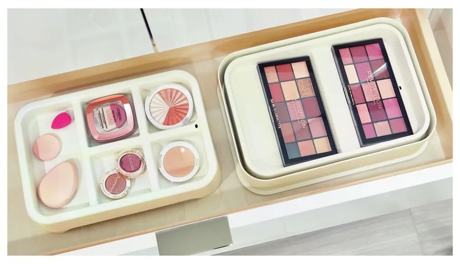 Organizzatore di trucchi bianco Eco Bin, 28,12 x 19,23 cm - iDesign