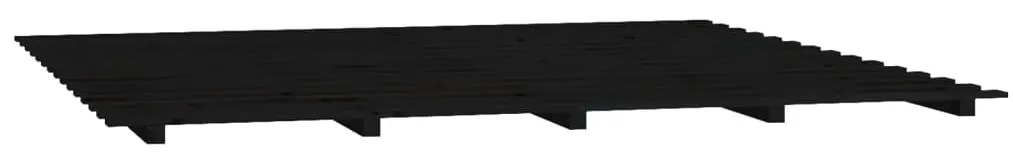 Giroletto nero 200x200 cm in legno massello di pino