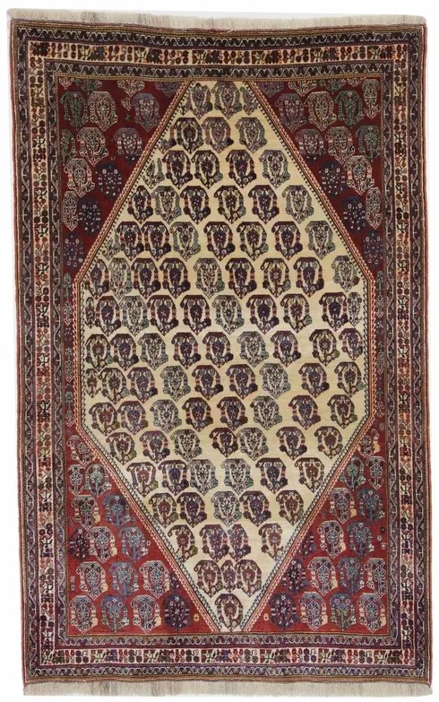 Gashghai Tappeto 250 x 150 Beige (Iran) Annodato A Mano
