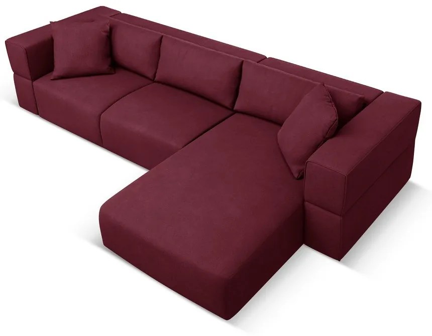 Divano angolare bordeaux, angolo destro Esther - Milo Casa