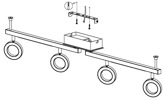 Eglo 96182 - Faretto CARDILLIO 1 4xLED/3,2W + 2xLED/3,3/230V