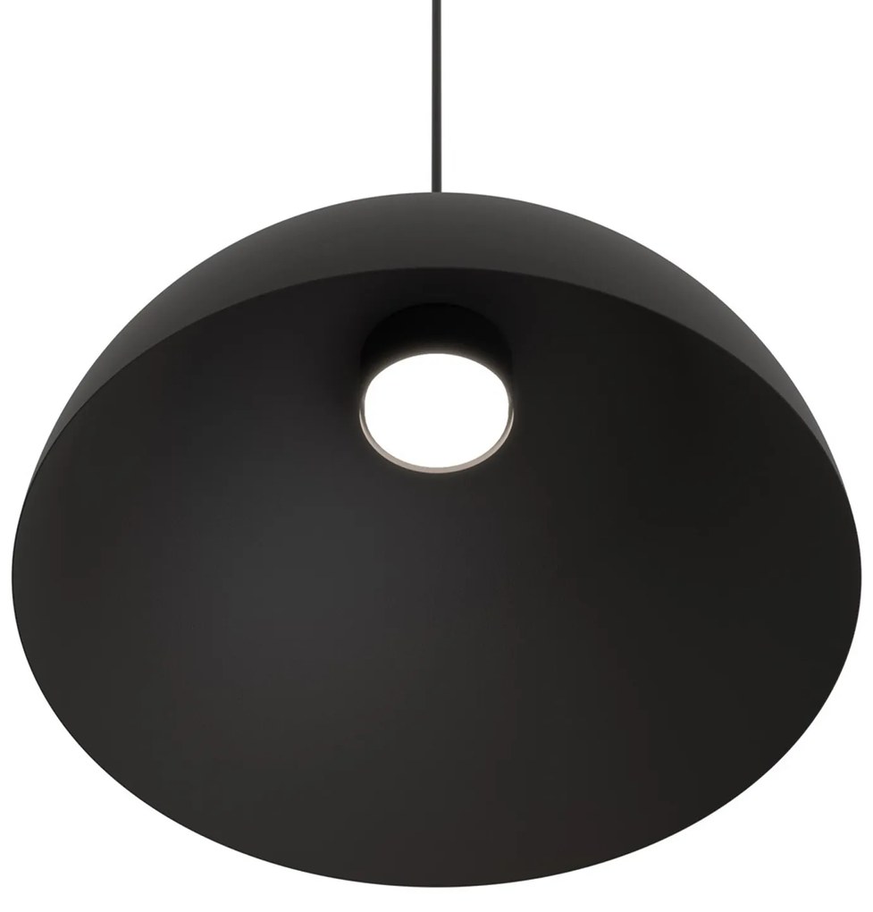 Lampadario Minimal Efesto Acciaio Nero 1 Luce Gx53