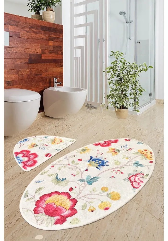 Tappetini da bagno marrone chiaro in set di 2 pezzi 60x100 cm Arya - Foutastic