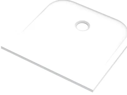 Piatto doccia SENSEA in carbonato di calcio Easy V2 bianco L 80 x L 80 x H 2.5 cm opaco