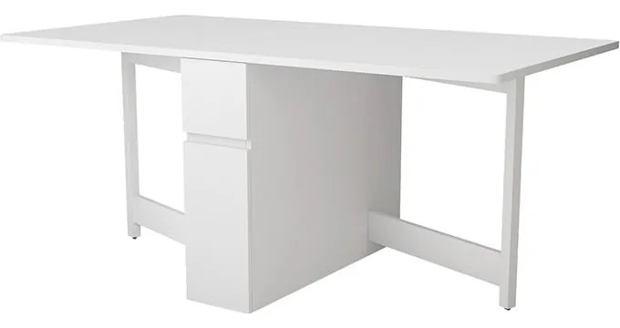 Tavolo multifunzionale pieghevole bianco Kungla - Woodman