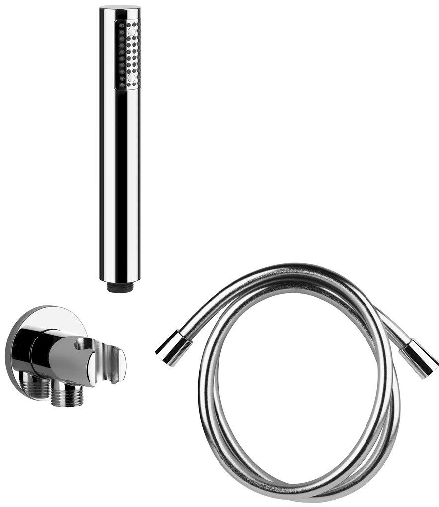 Gessi Set Doccetta Stick Tonda con Presa Acqua Supporto e Flessibile 150 cm Cromo