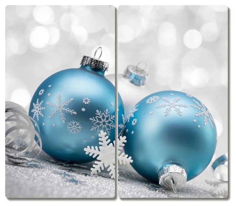 Tagliere in vetro temperato Palle di Natale Inverno Decorazioni di Natale 60x52 cm