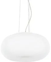 Lampadari E Sospensioni Ulisse Vetro Bianco 3 Luci E27 D42Cm