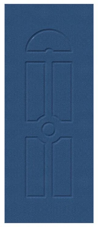 Pannello per porta d'ingresso P087 pellicolato pvc blu L 92  x H 210.5 cm, Sp 6 mm apertura reversibile