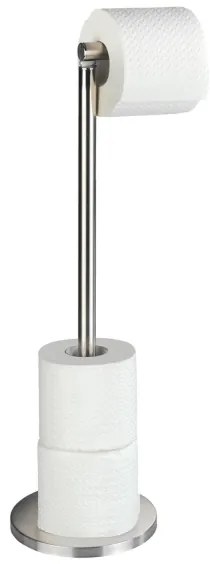 WENKO 22985100 - Portarotolo per carta igienica 21x55 cm in acciaio inox/argento