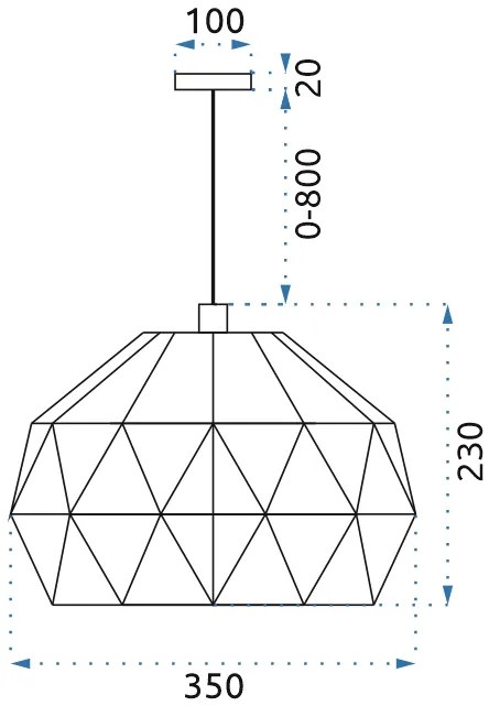 LAMPADA DA SOFFITTO PENSILE APP240-1CP BIANCA