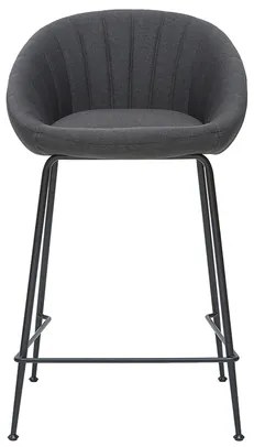 Set di 2 sgabelli da bar design tessuto grigio scuro SHERU