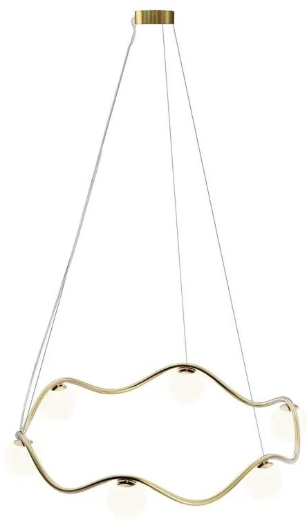 Rebello Decor - Circle of Life Lampadario V2 Ø91 Coated Brass/Opal White Rebello Decor