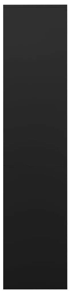 Armadio per ufficio nero 90x40x180 cm in acciaio