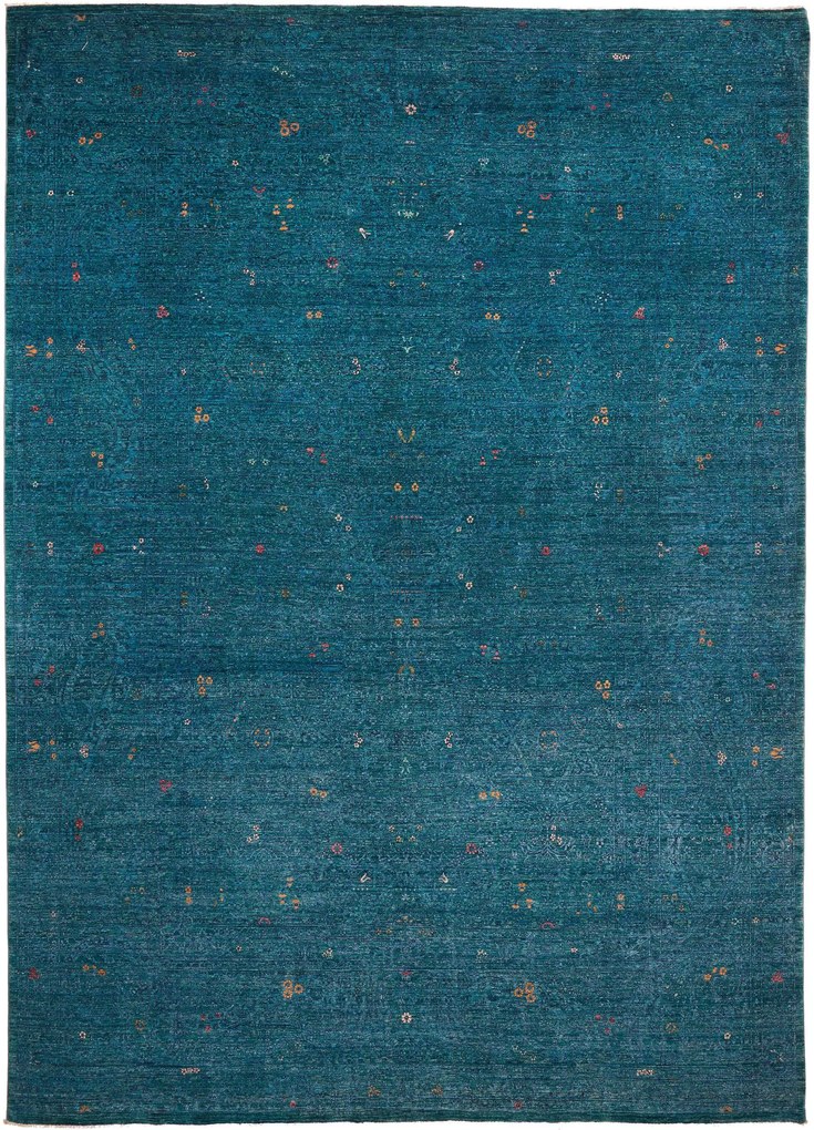Samarkand Tappeto 300x420 Verde (Pakistan) Annodato A Mano