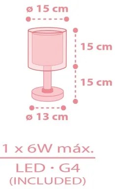 Dalber 41761S - Lampada LED per bambini KAWAII FRIENDS 1xG4/4W/230V rosa