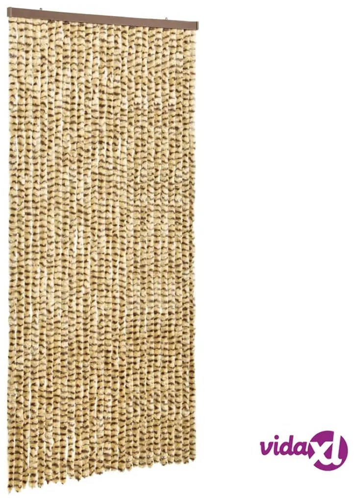 vidaXL Zanzariera Beige e Marrone 100x220 cm Ciniglia