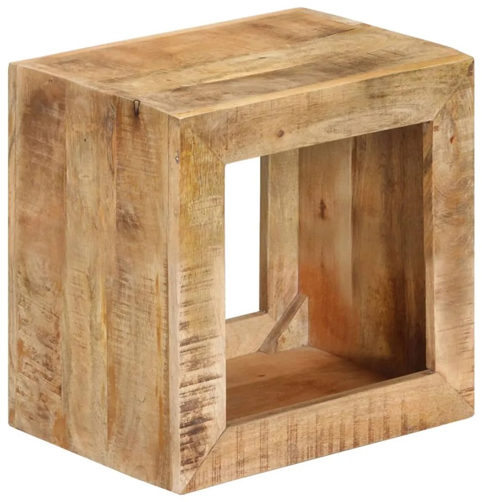 Sgabello 40x30x40 Cm İn Legno Massello Di Mango /