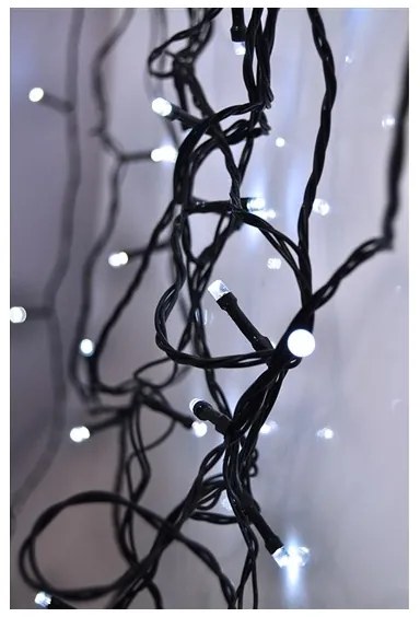 Solight1V101-W-Catena LED natalizia da esterno 100xLED/8 funzioni IP44 13m bianco freddo