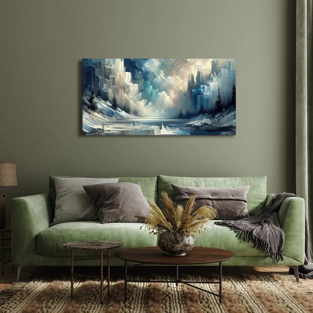 Quadro su tela – Silenzio invernale in stile astratto