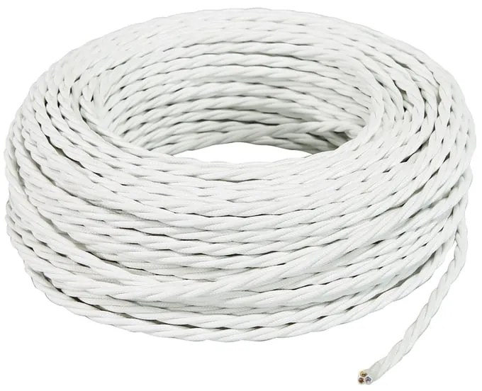 Cavo tessile 3 x 1.5 mm² L 25 m MERLOTTI bianco matassa